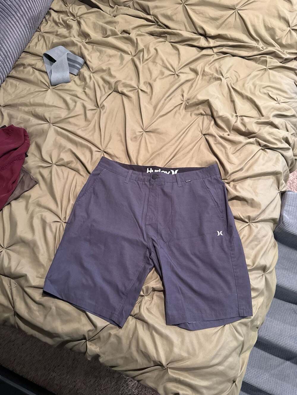 Hurley Men's Size 36 Hybrid Quick Dry Stretch Walk Shorts Heather Charcoal